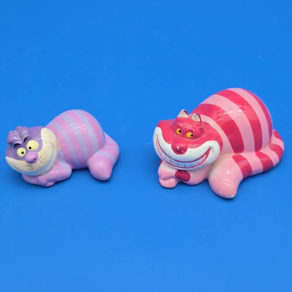 Vintage Disney Cheshire Cat Figurines Lot Alice in Wonderland Japan China